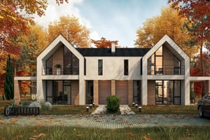 Планировка дуплекса: схемы зонирования для двух семей-фото-1